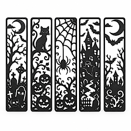 Sayfa Bekçileri Halloween 5’li Kitap Ayracı Seti – Mat Siyah