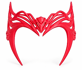 Kızıl Cadı Fantastik Taç Maske – Kırmızı Halloween Kostüm Aksesuarı