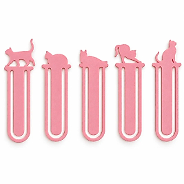 Sayfa Bekçileri 5’li Kedi Figürlü Kitap Ayracı Seti – Pembe
