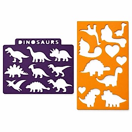 Dinozor Figürlü Çizim Şablonları – 2’li Etkinlik Seti