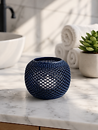 Sirius Labyrinth PLA Matte Dekoratif LED Mumluk – 7.5 cm Lacivert 1 Adet Tea Light Mum Hediye