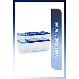 Tupperware Şeffaf Kap 4 'lü Set