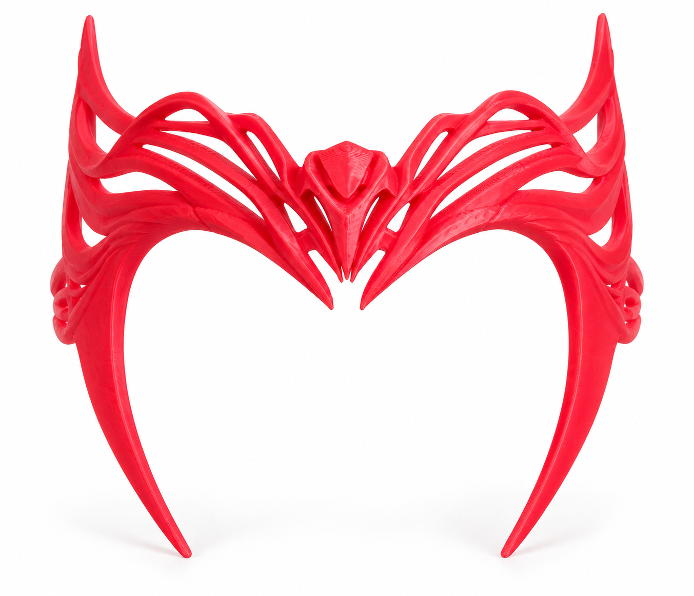 Kızıl Cadı Fantastik Taç Maske – Kırmızı Halloween Kostüm Aksesuarı